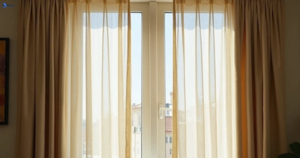 Dull dusty drapes in wacol before professional cleaning